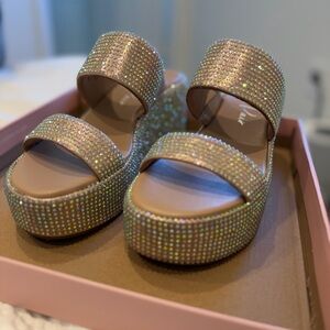 Wild Pair 7 1/2 bling platform sandals (new)